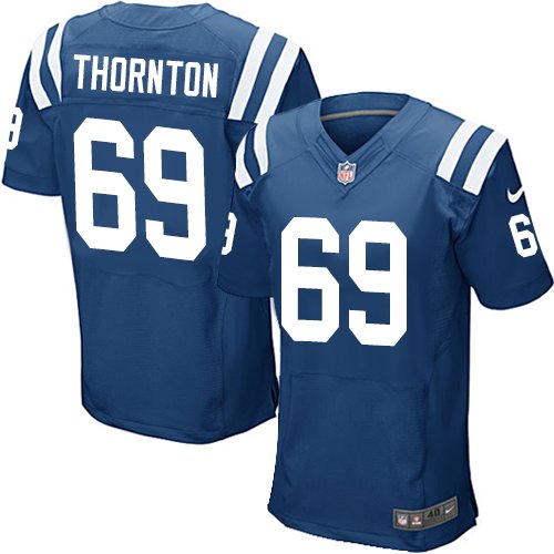 Men's Elite Hugh Thornton Nike Jersey Royal Blue Home - #69 NFL Indianapolis Colts